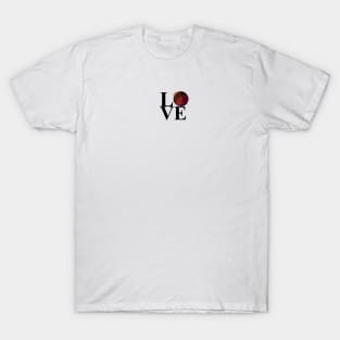 Love text with finger print heart T-Shirt